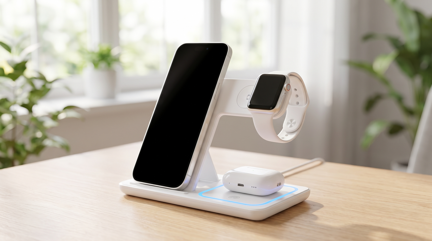 PulseCharge™ Foldable 3-in-1 Wireless Charger